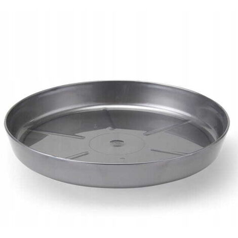 Support de pot de fleurs argenté 11,2 x 1,2 cm Plastique