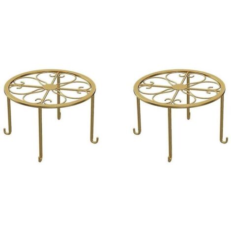 Support de pot de fleurs en fer au sol pour plantes de jardin, balcon, support rond, décoration d'intérieur