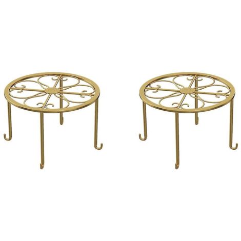 Support de pot de fleurs en fer au sol pour plantes de jardin, balcon, support rond, décoration d'intérieur
