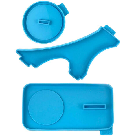 Support de pot de fleurs en silicone fait main bleu