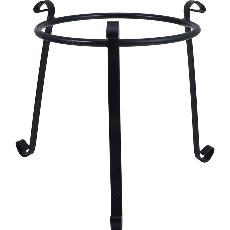 Support de pot de fleurs Frcolor en métal pour boules de contemplation de jardin extérieur (noir)