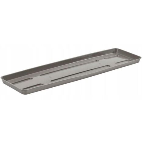 Support de pot de fleurs pour balcon, gris, 60 cm