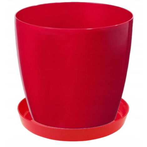 Support de pot de fleurs rouge 12,6 x 1,8 cm en plastique décoratif