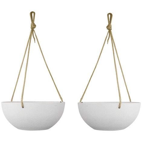 Support de Pot de fleurs suspendu, 2 pièces, jardinières en plastique, panier suspendu avec corde en Nylon, bassin de plantation de jardin, décorer,2PCS