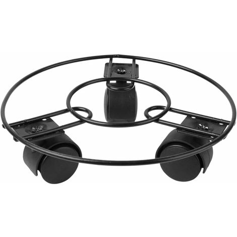 Support de Pot de Plante de Caddy de Palette avec des Roues Support de Pot de Fleur Support de Planteur de Chariot roulettes Plateau Roulant Coaster Noir
