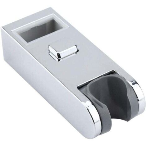Support de Poteau de Barre de Curseur de Support de Pommeau de Douche, Chromé Hauteur Réglable Support de Tête de Rail de Barre de Curseur de Support 30x15