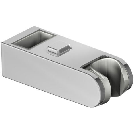 Support de Poteau de Barre de Curseur de Support de Pommeau de Douche, Chromé Hauteur Réglable Support de Tête de Rail de Barre de Curseur de Support 30x15