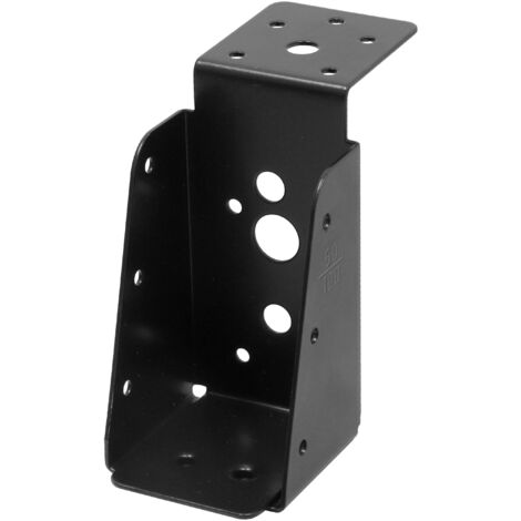 Support de poteau noir galvanisé pour poutres de 5 x 10 cm - Par