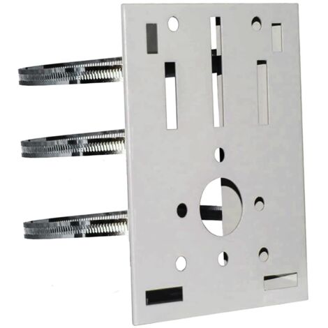 Support de Poteau Vertical Universel pour Caméra de Sécurité,support D'angle en Métal Robuste avec 3 Boucles,adapté aux Caméras