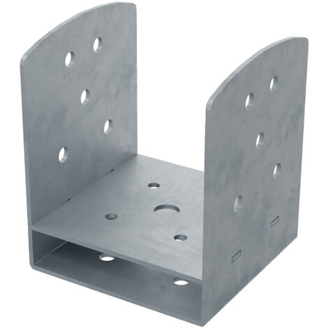 Support de poteaux 90x90 mm en U pour vis de fondation SPIRAL® livré avec vis centrale 16x50 mm + rondelles - FIBERDECK