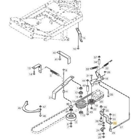 SUPPORT DE POULIE ORIGINAL STIGA - 1134-4111-01