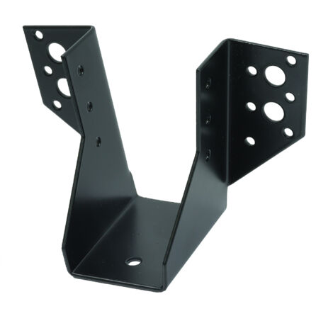 Support de poutre à lèvres pliées noir galvanisé 5 x 10 cm - Par