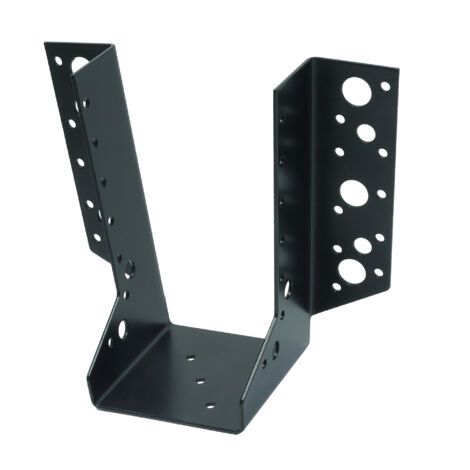Support de poutre noir galvanisé à lèvres pliées poutres de 7.5 x