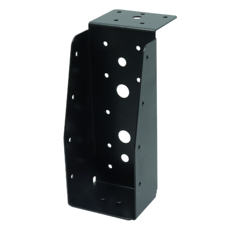 Support de poutre noir galvanisé avec lèvre pour poutres de 7 x