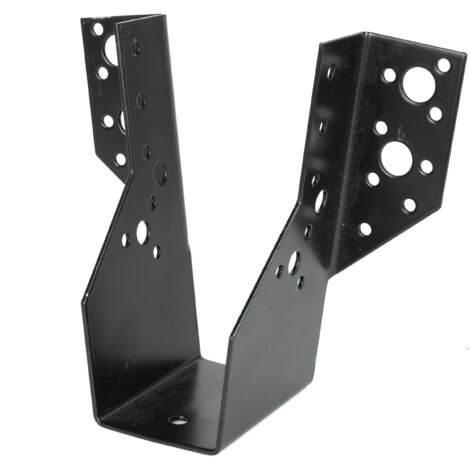 Support de poutre noir galvanisé pour poutres de 4.5 x 14.5 cm -