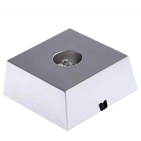 Support de présentation avec socle lumineux LED multicolore en plastique