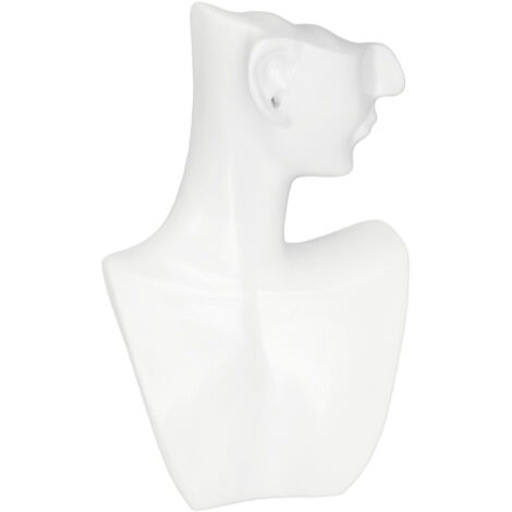 Support de présentation pour bijoux en résine blanche, présentoir pour colliers et boucles d'oreilles, élégant et moderne