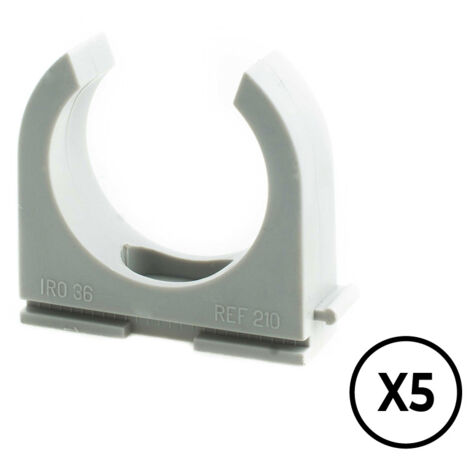 Support De Pression Gauche ø 20 Mm, Gris, 5 Unités