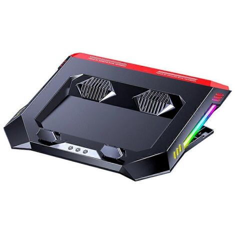 Support de radiateur pour PC portable 4500 tr/min, 7 angles d'inclinaison, avec éclairage RGB.