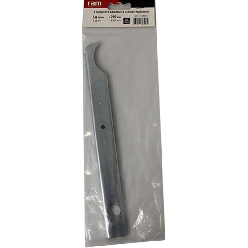 Support à sceller pour radiateur en fonte type rideau - Longueur axe 260 mm - Longueur totale 290 mm - Ram