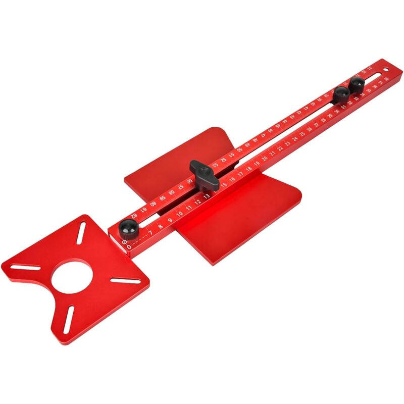 Support de rainure de fraisage multifonction 4 en 1, gabarit de coupe métrique pour outil de défonceuse, gabarit de cercle de toupie pour couper des