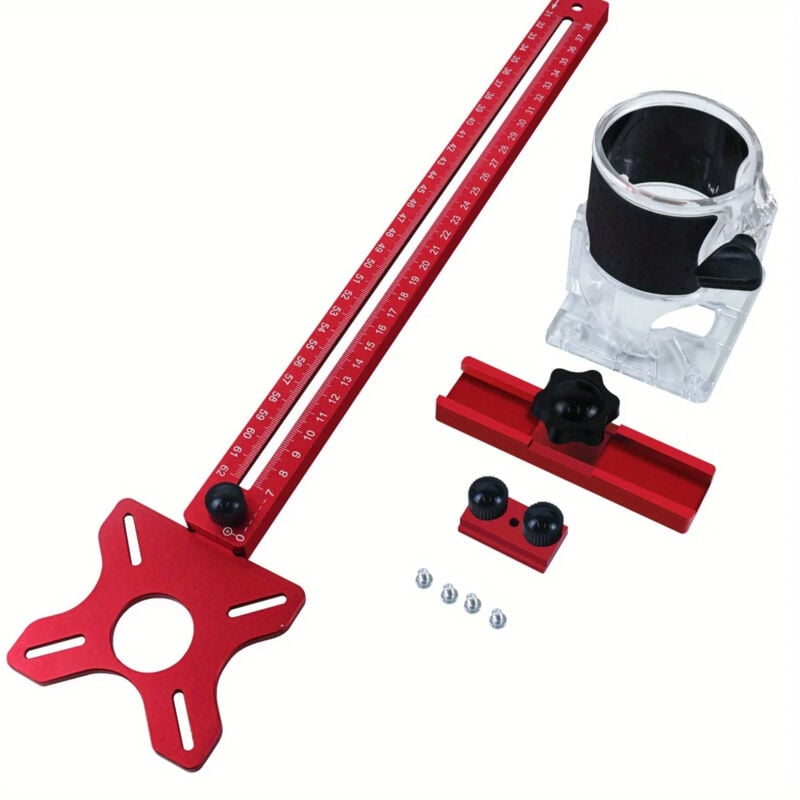 Support de rainure de toupie 4 en 1, fixation de quincaillerie d'armoire, fixation de coupe-cercle de toupie en aluminium, fixation de poinçon de