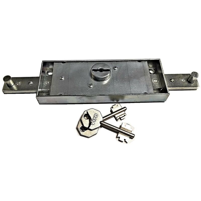Serrure de Rideau Roulant 156 x 56 mm mottura Double Panneton Varier