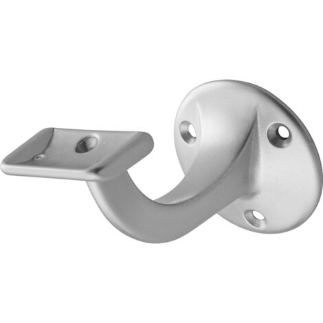 Support de rampe aluminium - Norme : PMR - Déport : 75 mm - Décor : Argent - FOSUN