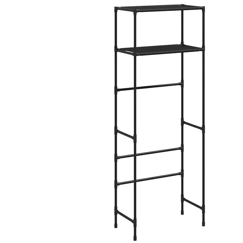 Support de rangement 2 niveaux sur toilette Noir 53,5x28x143 cm - Vidaxl