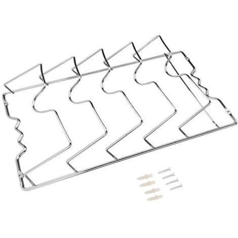 Support de rangement 40,7 x 25,7 x 7,5 cm - Fer robuste - Finition chromée