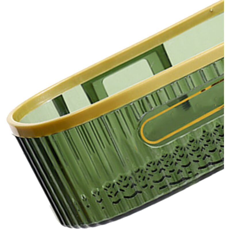 Support De Rangement Mural Sans Perçage Étagère De Douche Salle De Bain Sans Perçage Support De Rangement Pour La Maison Longue Bande - Vert Foncé