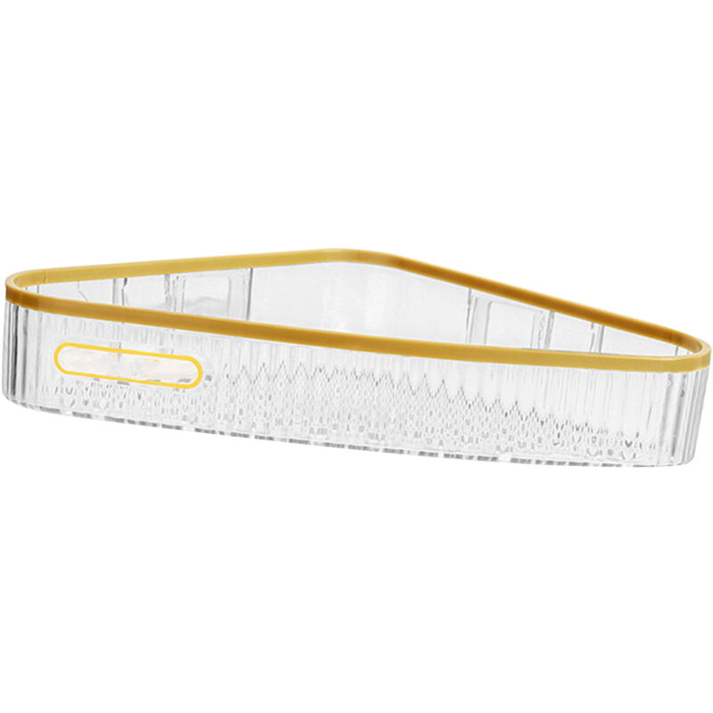 Support de rangement mural sans poinçon, caddie de douche, étagère de salle de bain, sans perçage pour la maison, Triangle, Transparent