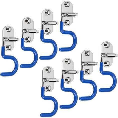 Support de rangement pour balais et serpillières, support mural en forme de S pour 8 outils de nettoyage, gain de place, peut contenir balais, serpillières, râteaux, support robuste en acier inoxydabl