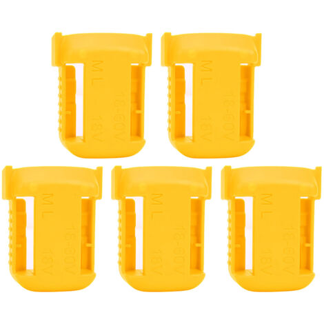 Support de Rangement pour Batteries Milwaukee M18 - Lot de 5 Racks Jaunes avec Fixation Crémaillère