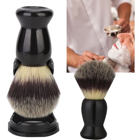 Support de Rangement pour Brosse à Barbe en Acrylic, Porte-Brosse de Rasage Noir, Organisateur pour Accessoires de Barbier