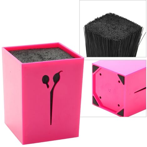 Support de rangement pour ciseaux de coiffure professionnels, étui à pince rose rouge