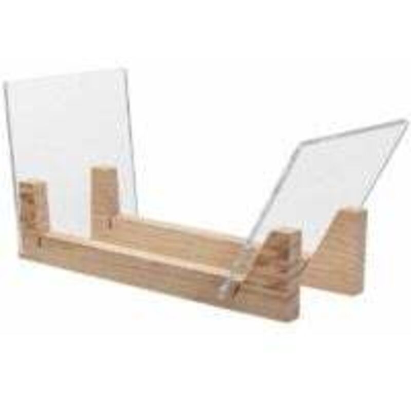 Support de rangement pour disques en vinyle – Empile jusqu'à 50 albums, disques vinyles de 7 ou 12 pouces – Organiseur en bois massif avec extrémités