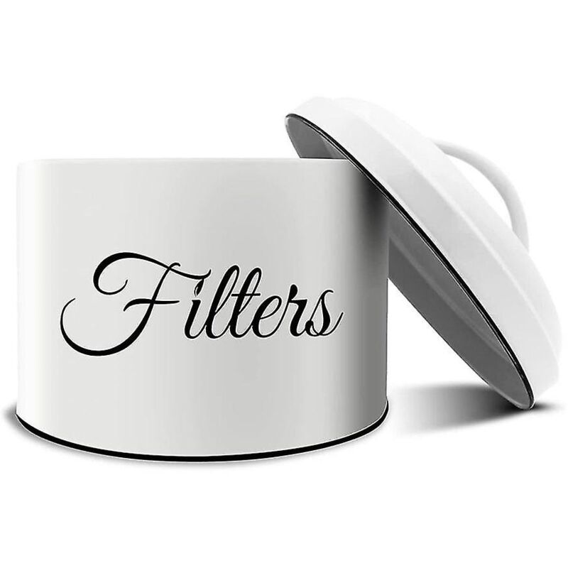 Support de rangement pour filtre à café, panier à filtre à café avec couvercle, filtre à café rond en émail