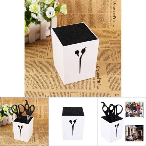 Support de rangement pour outils de coiffure (blanc) - Porte-ciseaux, peignes et pinces
