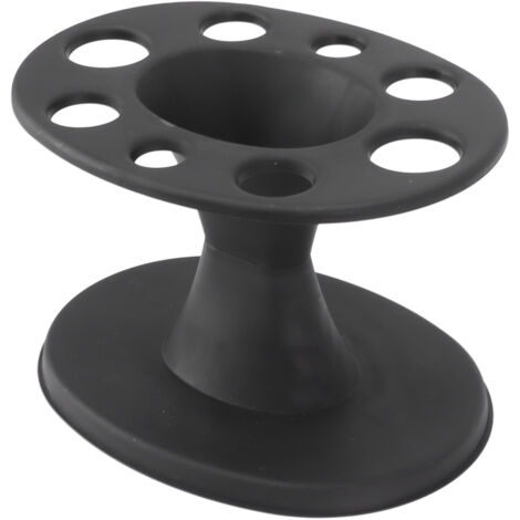 Support de rangement pour outils de coiffure, étagère à ciseaux avec clips ronds, noir