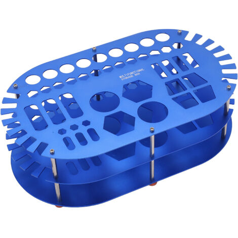 Support de Rangement pour Outils de Modélisme - Organisateur en Alliage d'Aluminium pour Bureau Bleu