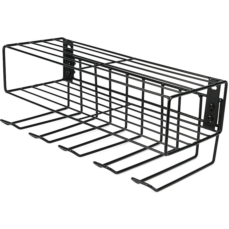 Yongqing - Support de rangement pour outils de quincaillerie Support à outils mural en métal pour garage atelier et établi avec 5 crochets Taille