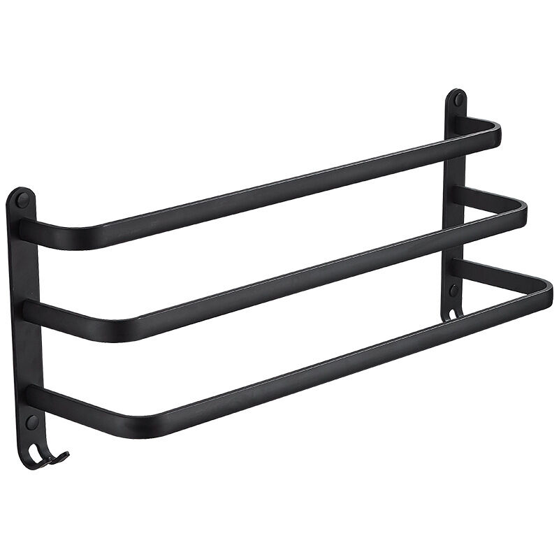 Kcvv - Support de rangement pour salon - Porte-serviettes mural en aluminium - 50x24×14,4 cm, 1 pièce