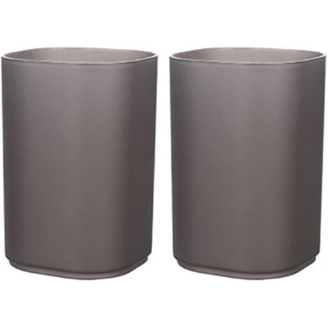 Support de rangement pour stylos 2 pièces, porte-stylo givré en plastique transparent, porte-pinceaux de maquillage, rangement de bureau pour école/bureau