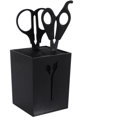 Support de rangement professionnel pour ciseaux, peignes et pinces de coiffure (Noir)