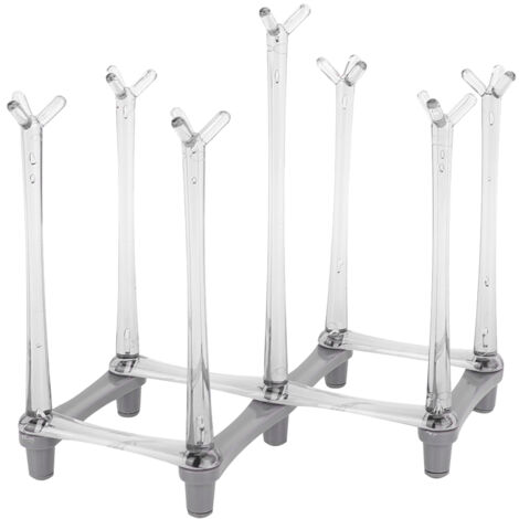 Support de Rangement Rétractable pour Tasses et Verres, Organisateur de Comptoir de Cuisine Gris Clair