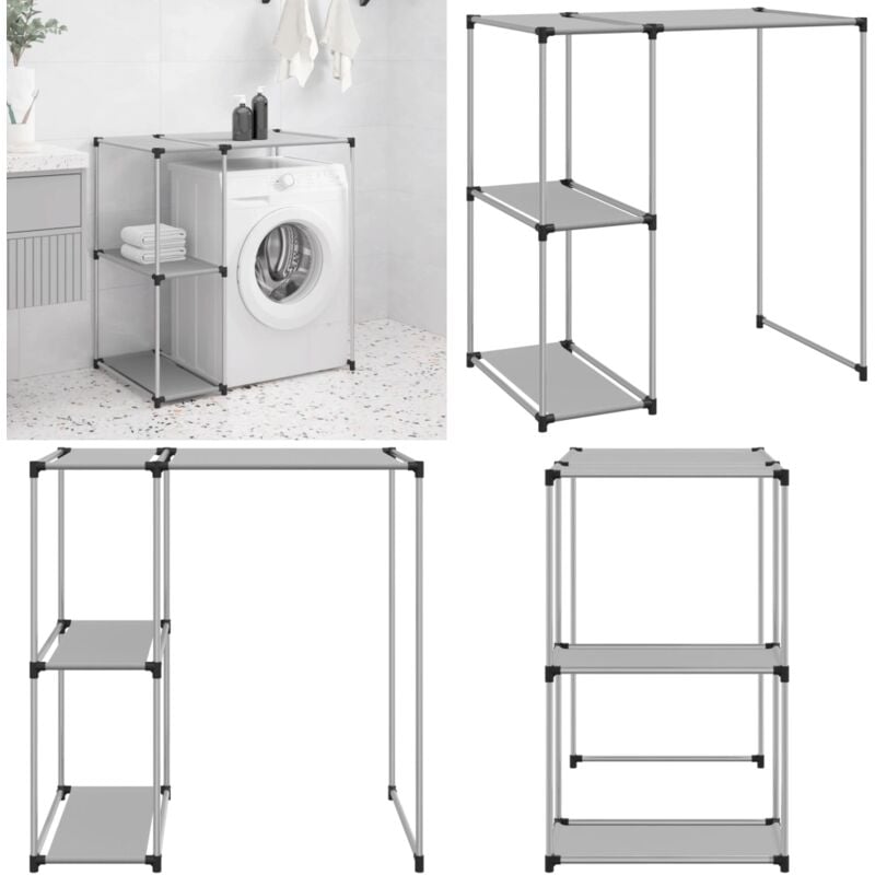 Support de rangement sur la machine à laver Gris 87x55x90,5 cm - étagère de rangement - étagères de rangement - Home & Living - Gris