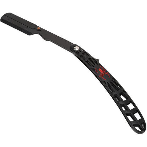 Support de rasage mural pour rasoir droit - Porte-rasoir professionnel en métal pour rasoirs à manche creux, rangement salle de bain - Design araignée rouge