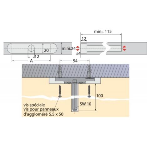 Support de rayonnage Titan sans réglage latéral - HETTICH