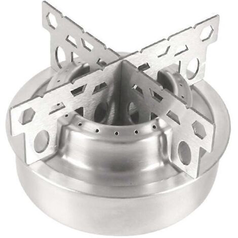 Support de réchaud à alcool avec croisillon S-A : support pour réchaud à alcool, combo support et réchaud, trépied pour cuisson en extérieur, robuste et léger.